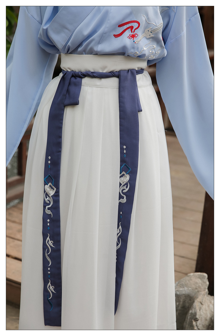 8105逍遥云原创传统汉服刺绣大袖衫飘逸武侠仙气男女表演团体套装