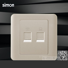 simon/西蒙 C3系列 电话加电脑插座（香槟金）C35229-56