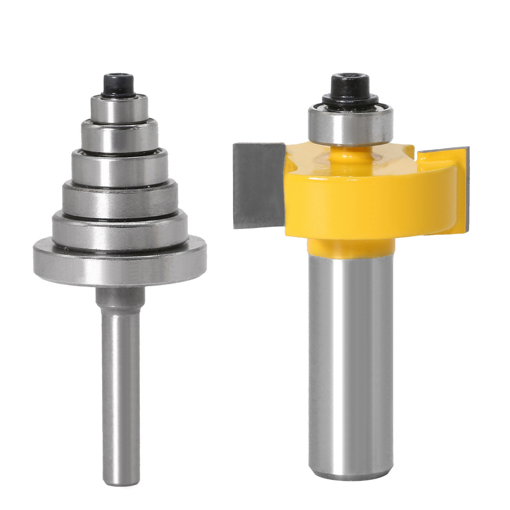 木工铣刀榫合刀7支套榫口刀1/2可调节榫口刀雕刻机修边机转用刀头