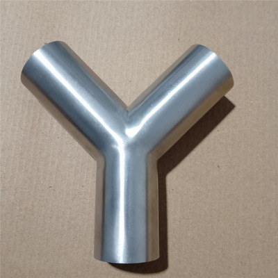 厂家直供304不锈钢y型焊接三通卫生级y型120度斜三通