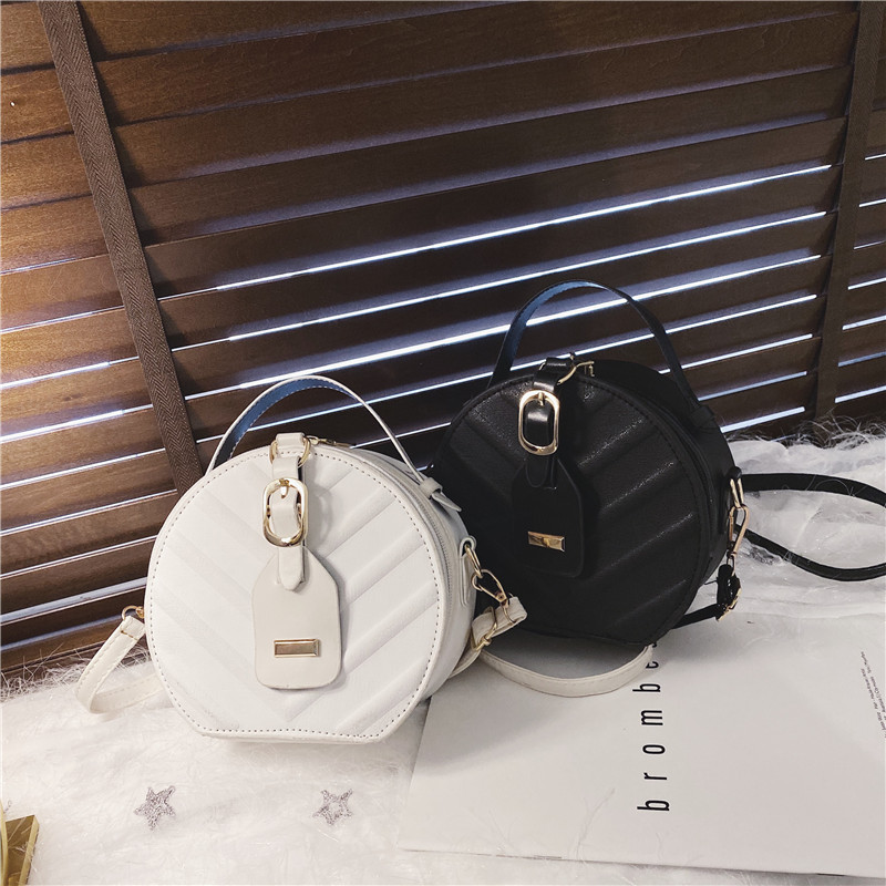 Popular Bag Women's round Pie Bag Hard Cake Handbag 2020 New Fashionable Stylish Women's Bag Leaf Pattern Crossbody Small Bag