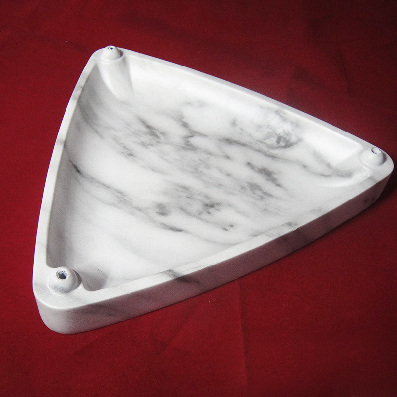 打磨抛光仿真大理石托盘三角形仿真大理石托盘创意仿真大理石托盘