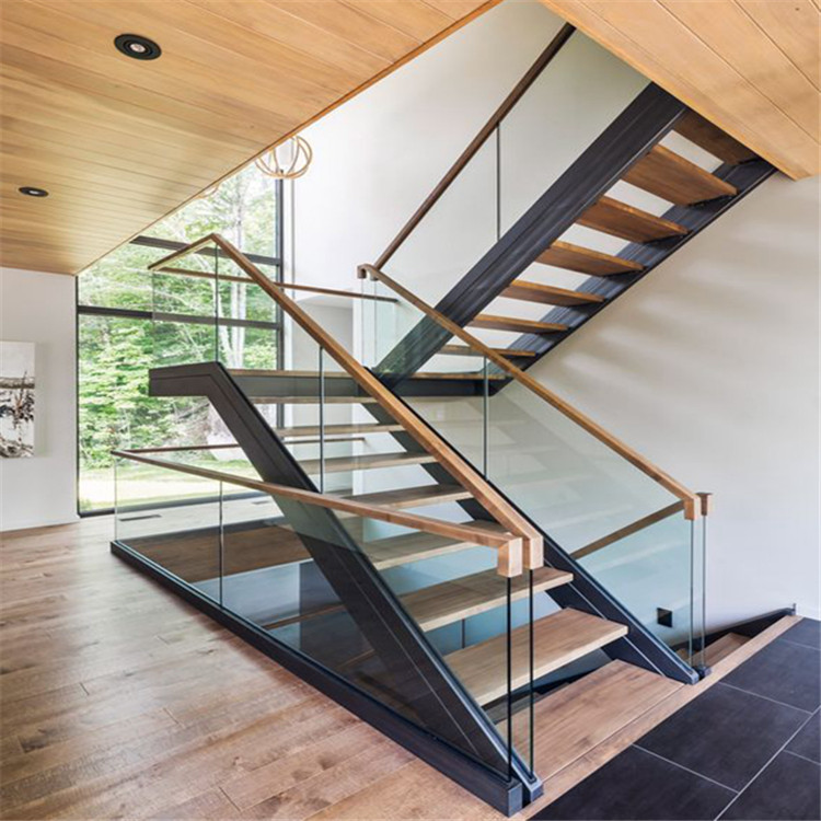 工厂热卖款 经典简约价格实惠 方直梁楼梯 方通龙骨楼梯