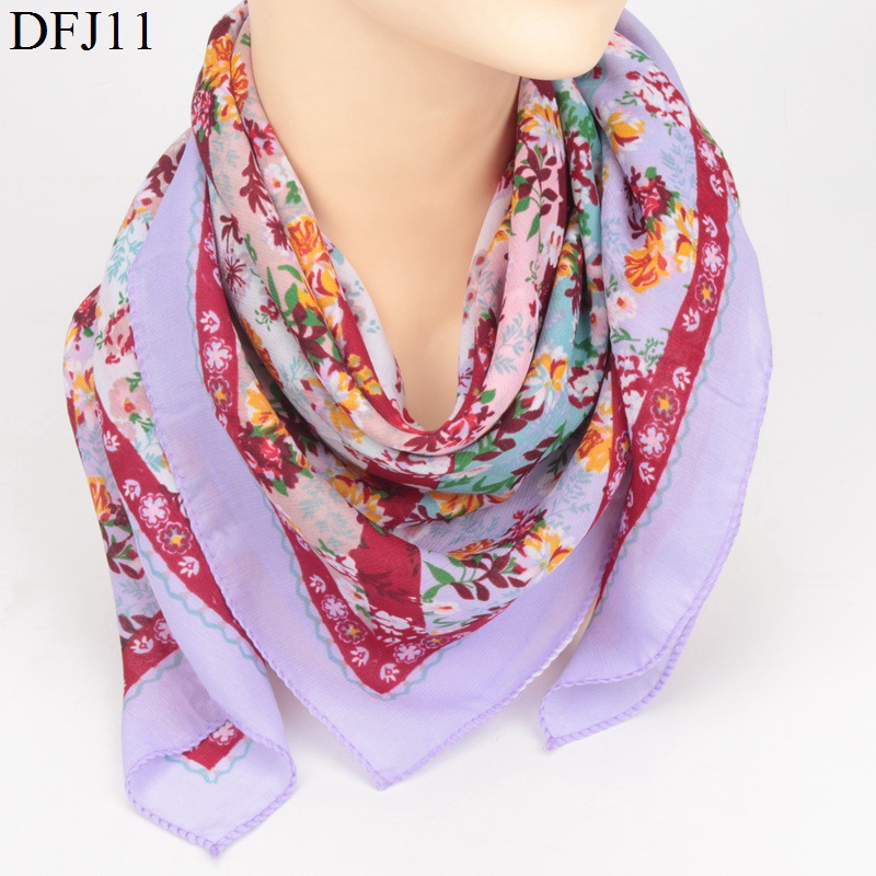 85cm Cotton and Linen Square Scarf New Autumn and Winter Warm Scarf Printed Cotton Scarf Ethnic Style Shawl Headcloth