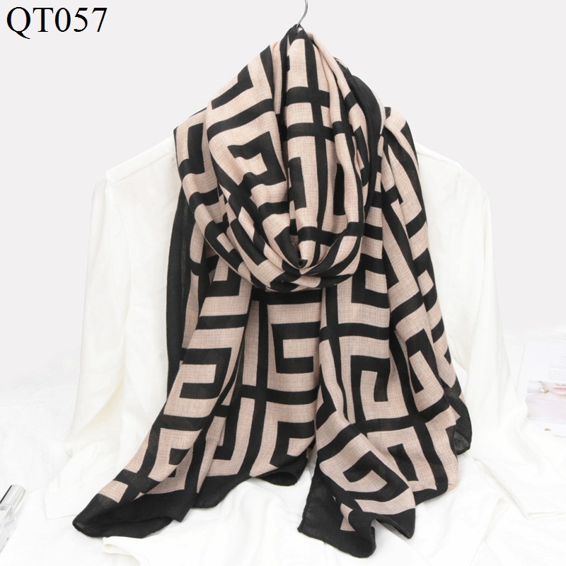 New Korean Style Cotton and Linen Scarf Women's Fashion Trendy Plaid Scarf Shawl Dual-Use Hot Selling Warm Scarf Scarf