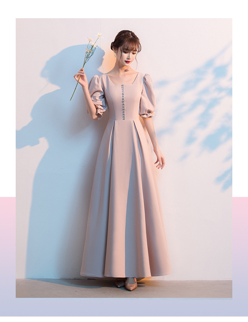 伴娘服仙气质2020新款秋显瘦遮肉简约大气姐妹团闺蜜服宴会晚礼服