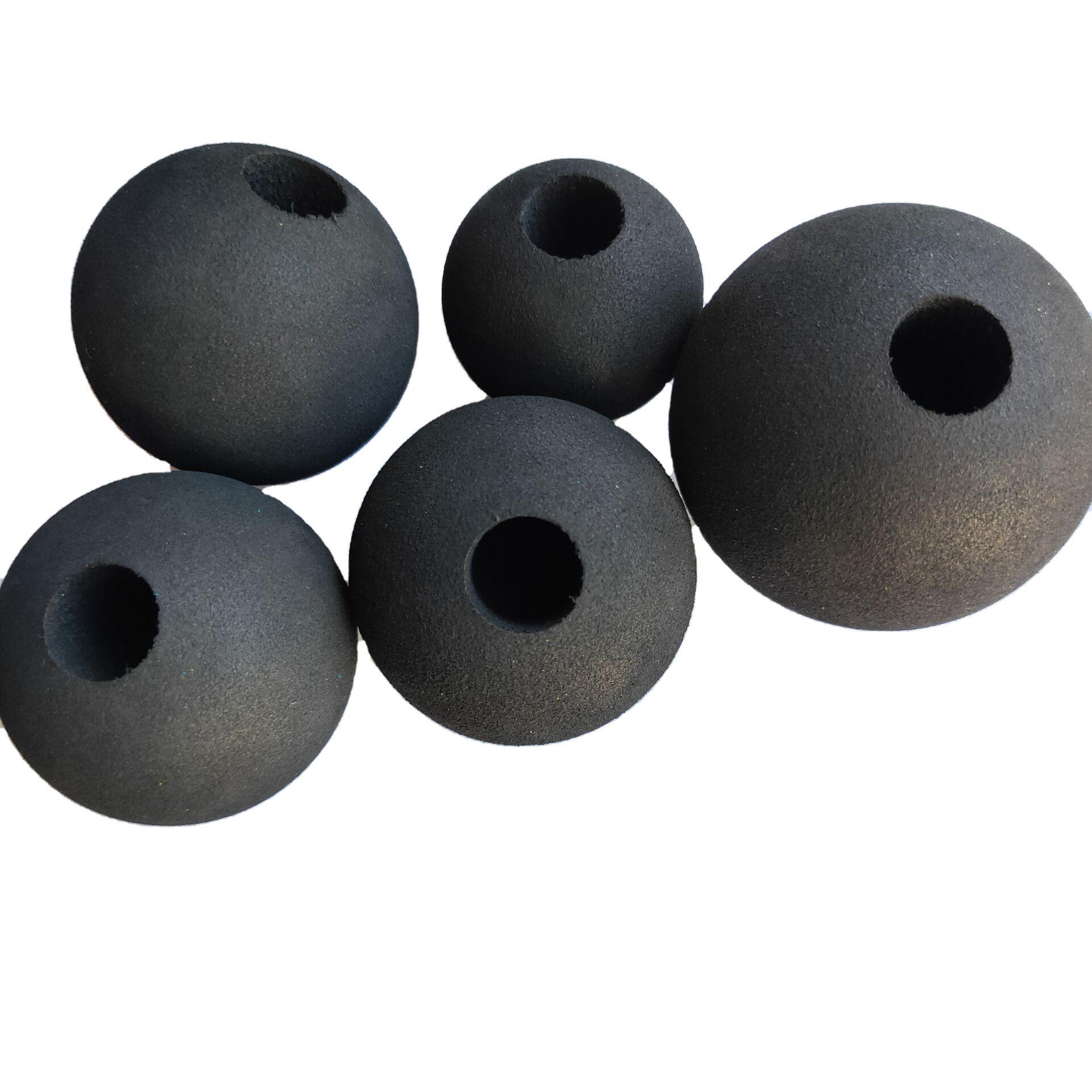 eva打磨泡棉钻孔球狗咬玩具球 钻孔eva筋膜枪头球 尺寸硬度定做