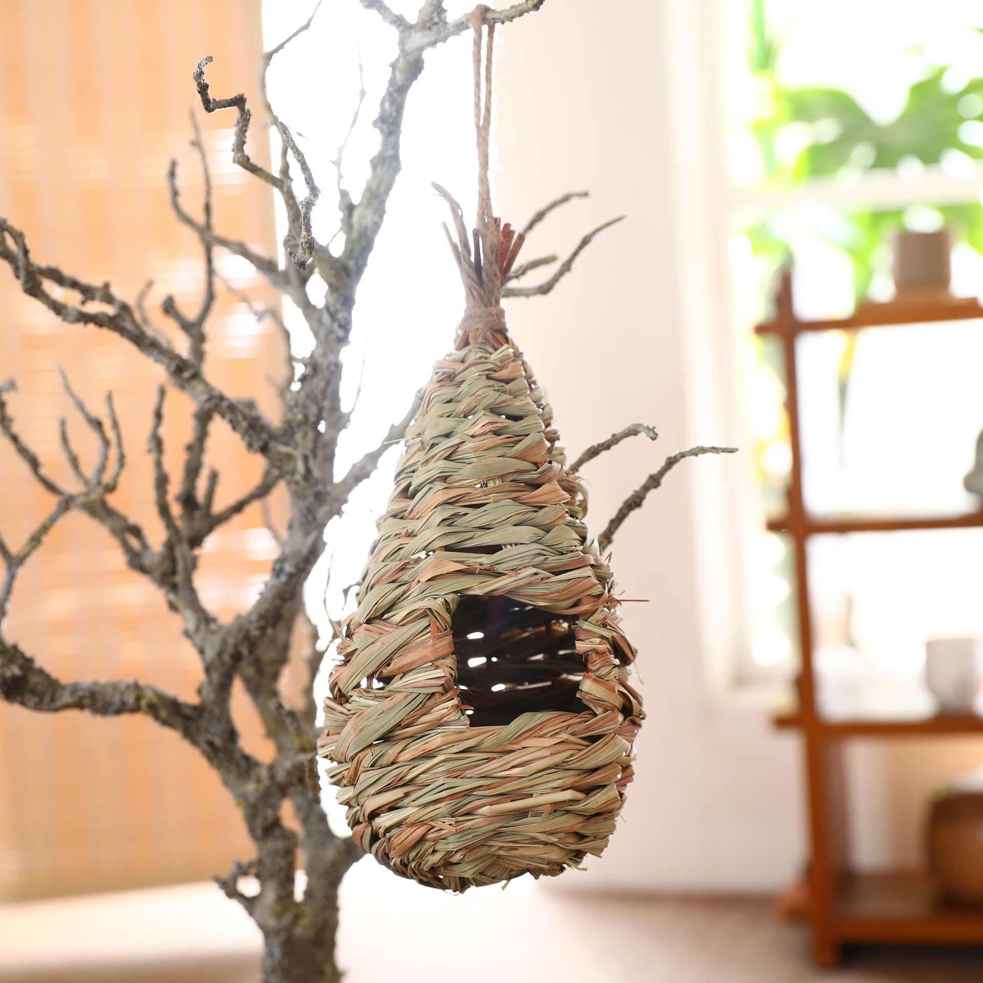 厂家草编创意宠物鸟巢小鸟繁殖窝材料多款式鸟窝鸟巢鸟笼装饰跨境