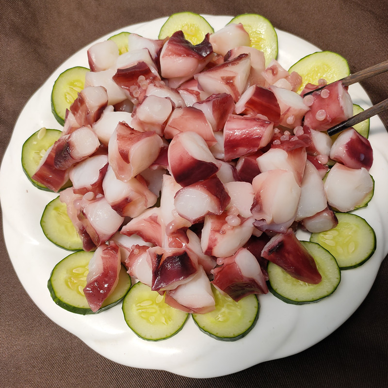 新鲜冷冻章鱼粒5斤海鲜商用章鱼小丸子章鱼烧材料八爪足鱿鱼切粒