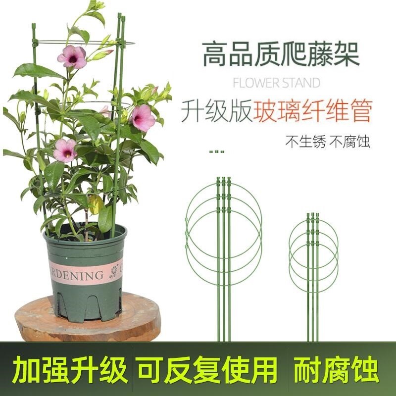 Climbing Vine Flower Stand Plant Support Rod Column Clematis Chinese Rose Flowers Climbing Frame Green Radish Lattice Gardening Supplies