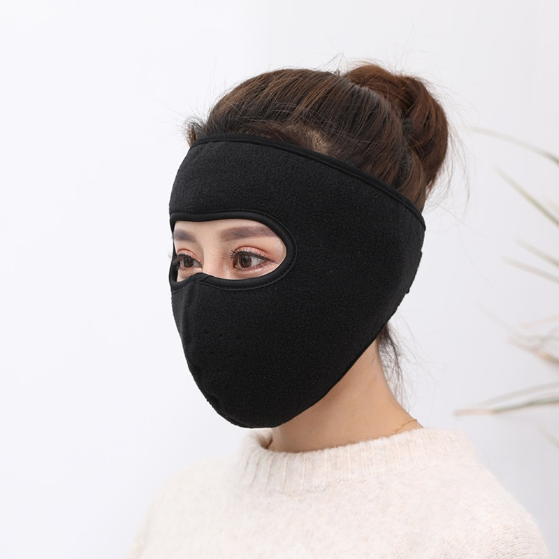 秋冬蒙面口罩防尘面罩优质摇粒绒保暖口罩全包脸蒙面二合一件代发