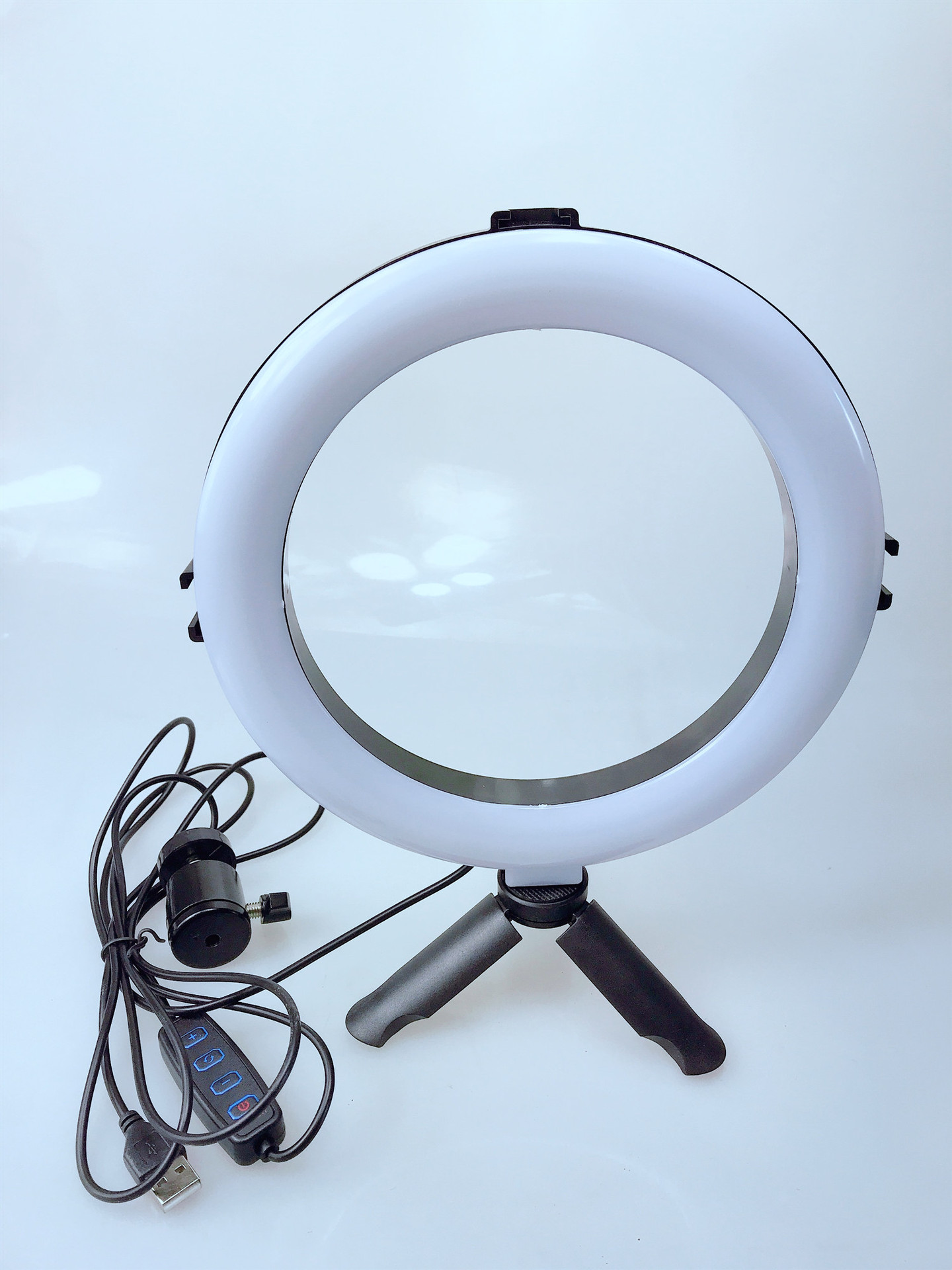 亚马逊热卖8寸补光灯 手机支架直播灯 led环形自拍美颜补光灯-阿里巴