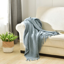 北欧ins风针织毯午睡休闲毯沙发盖毯空调毯样板房装批发四季用