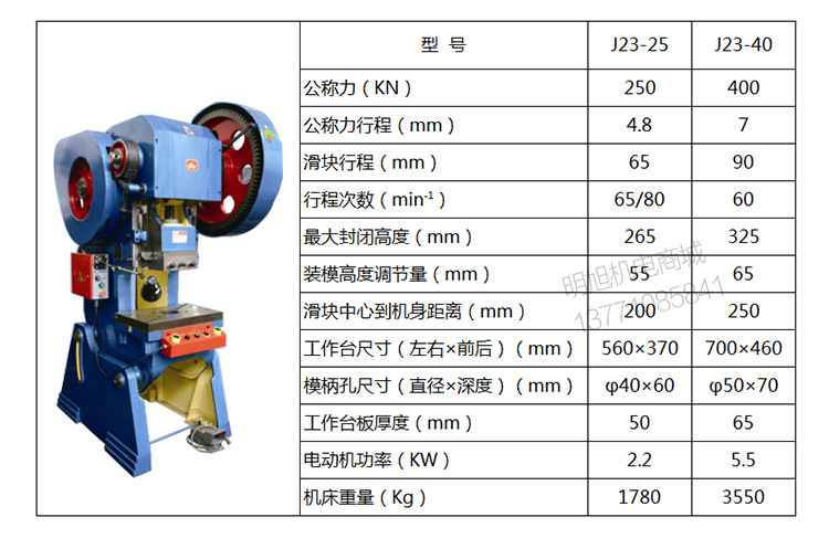 金丰冲床110吨参数图片