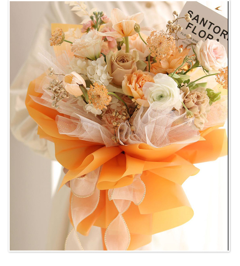 韩素纸花束包装纸蜜糖纸雾面纸 韩式防水塑料手工鲜花花束包装纸