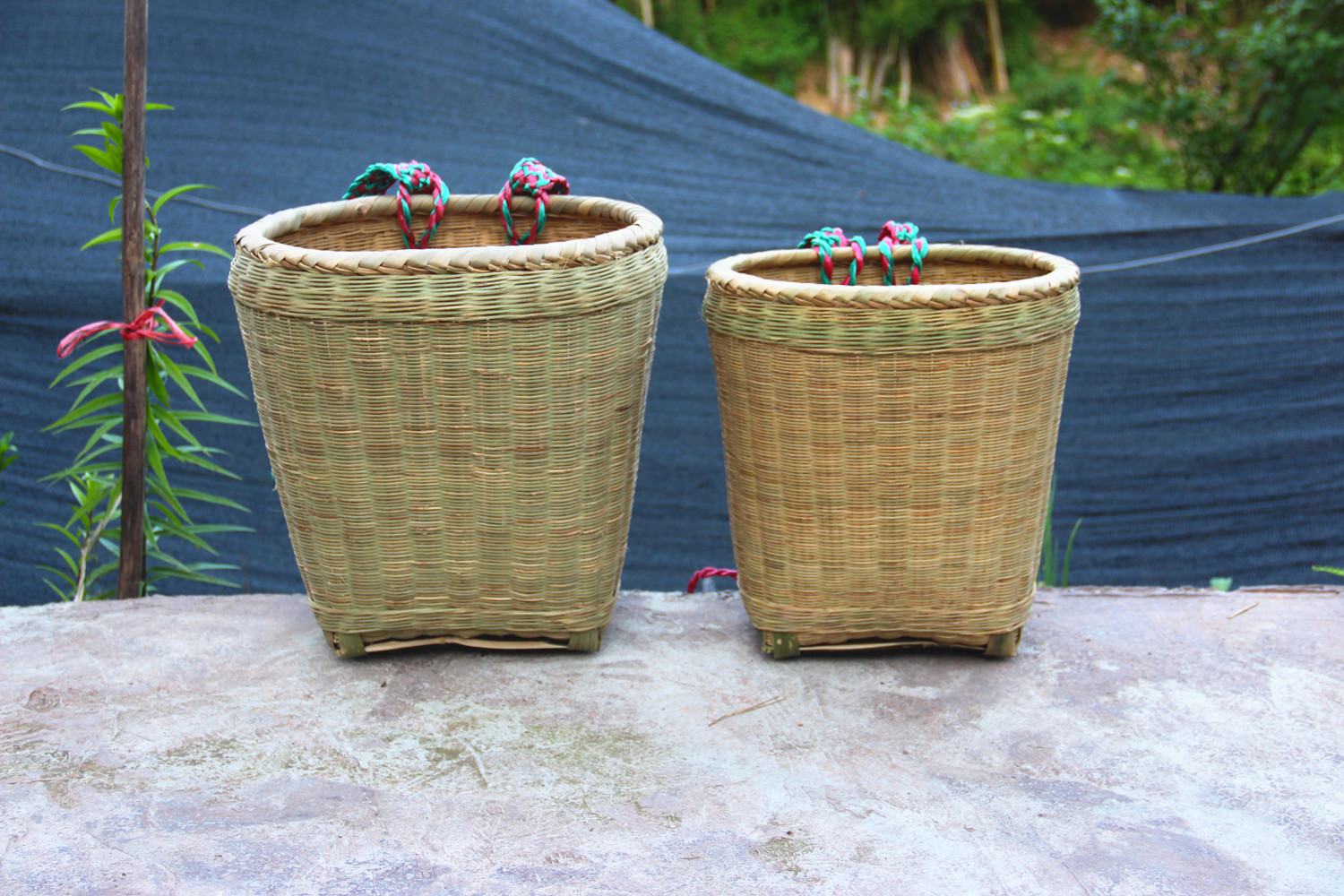 竹背篓精编手工竹编家用四川背篼买菜竹筐成人可做舞蹈道具装饰