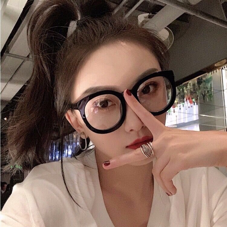 箭头眼镜框抖音网红同款防蓝光眼镜圆框韩版近视成品眼镜批发零售