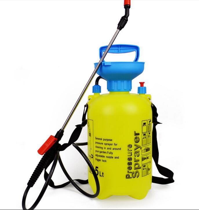 手提背式小型便携式气压喷壶 5升浇花菜壶大容量红橘色洗车喷洒器