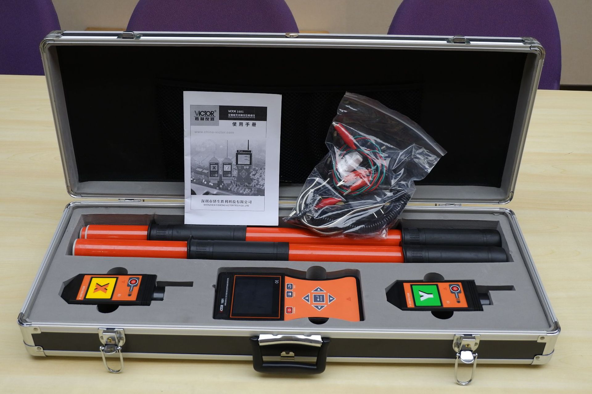 胜利 全智能无线高低压核相仪 vc1601 高压相位相序测试核相器