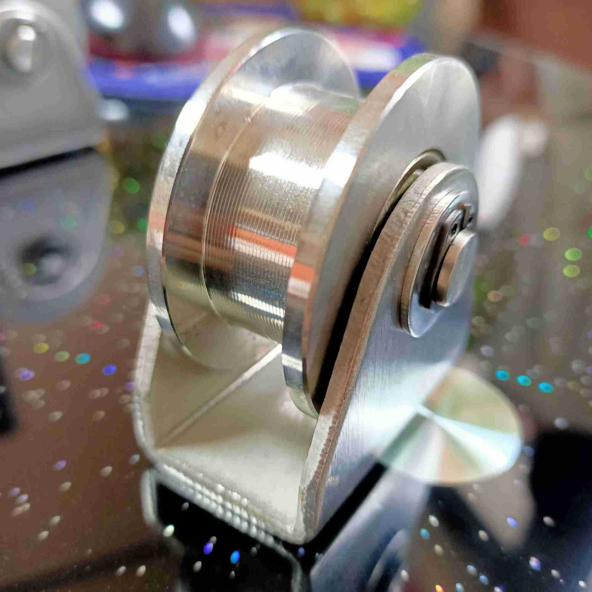 不锈钢滑轮吊环双向轨道轮平移起重牵引稳门滚轮v型u型h型导轨轮