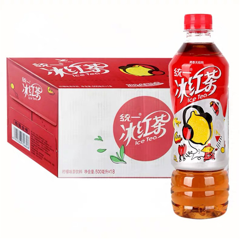 统一冰红茶柠檬味红茶饮料500ml*15瓶整箱批发