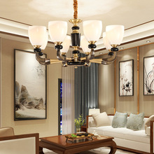 天亨欧式客厅吊灯金古铜色现代简约吊灯大气客厅灯饰卧室餐厅灯具