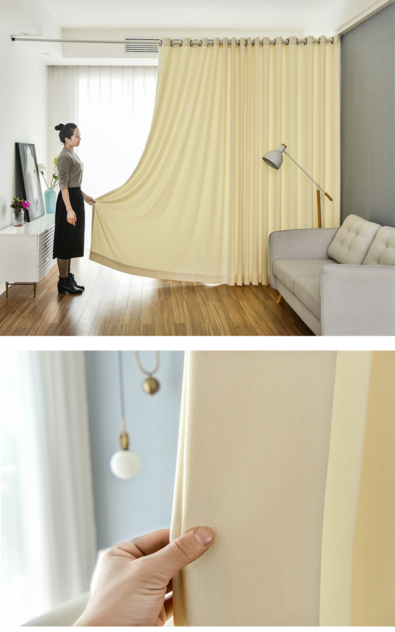 门帘隔断帘空调房挡风家用遮挡帘子客厅窗帘卧室布艺免打孔隔断帘