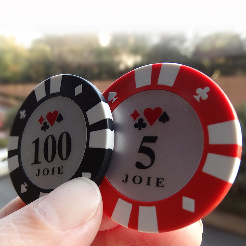 100片1盒德州扑克筹码黑杰克21点梭哈牛牛棋牌室麻将卡筹码币定制