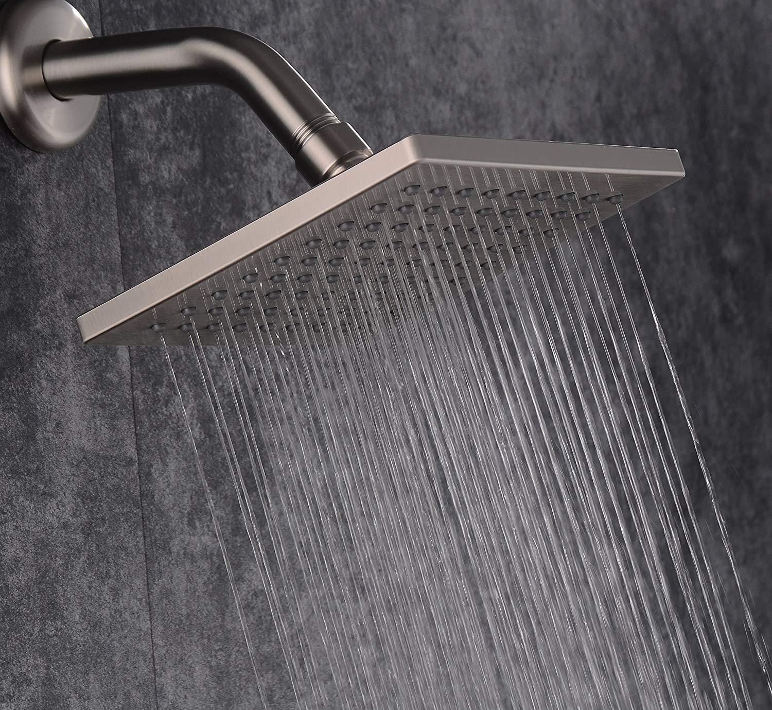 亚马逊外贸卫浴 宾馆酒店全电镀6寸方形淋浴小顶喷莲蓬喷头