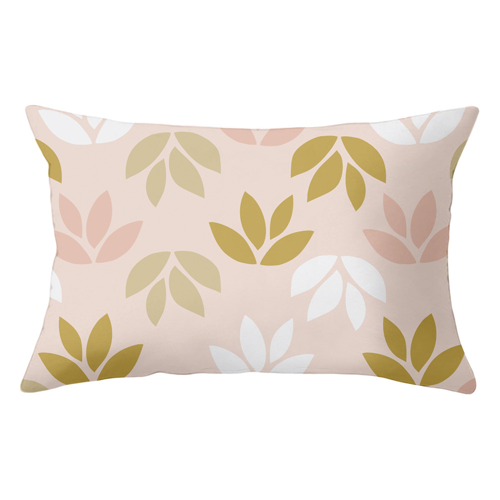 几何花纹长方形抱枕套办公室汽车沙发靠垫腰枕套批发赠品礼品定制