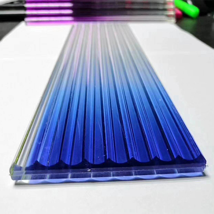 厂家定制 钢化渐变夹胶玻璃5 5 6 6 8 8 磨边 来图专业定制