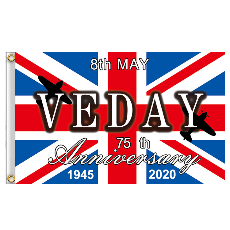 ve day 75 anniversary victory flag banner uk 旗帜 90x150cm