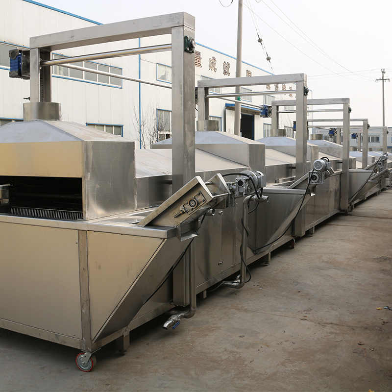 定制全自动油炸机 豆腐干花生米薯片麻花油条流水线连续油炸设备