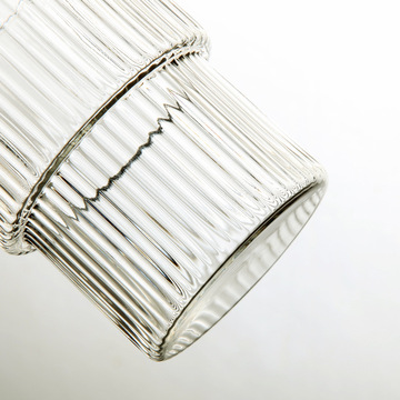 竖纹玻璃玻璃 条纹玻璃杯家用茶杯