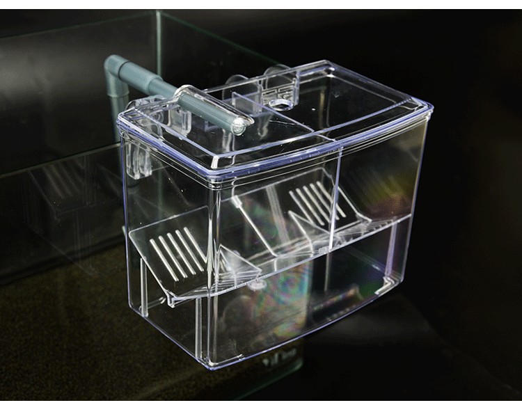 鱼缸外挂气动式幼鱼保护箱 鱼缸新隔离盒 繁殖孵化盒藻盒孵化盒