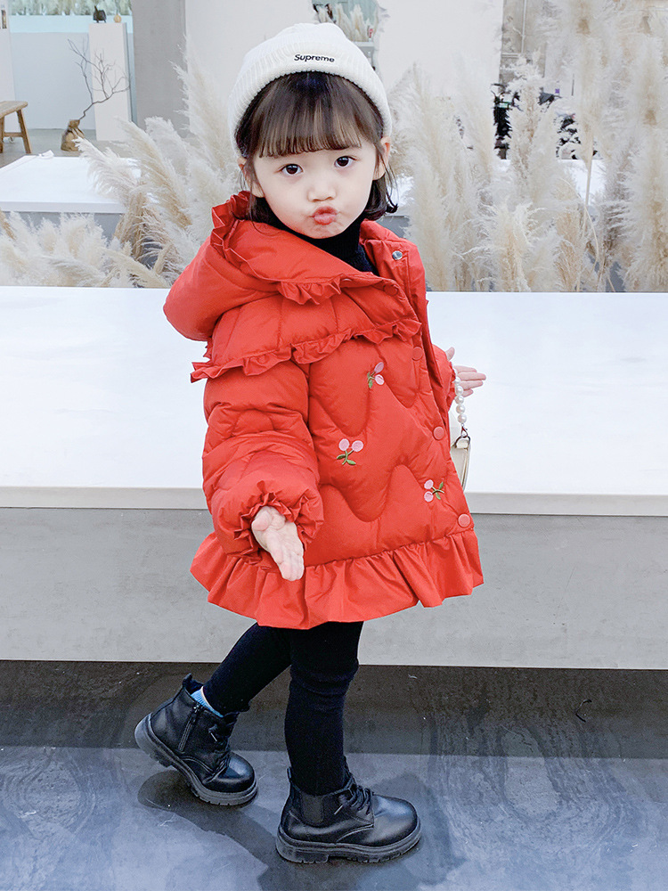 女中小童冬款棉衣20批发小女孩羽绒手塞棉连帽棉袄女宝宝棉服外套