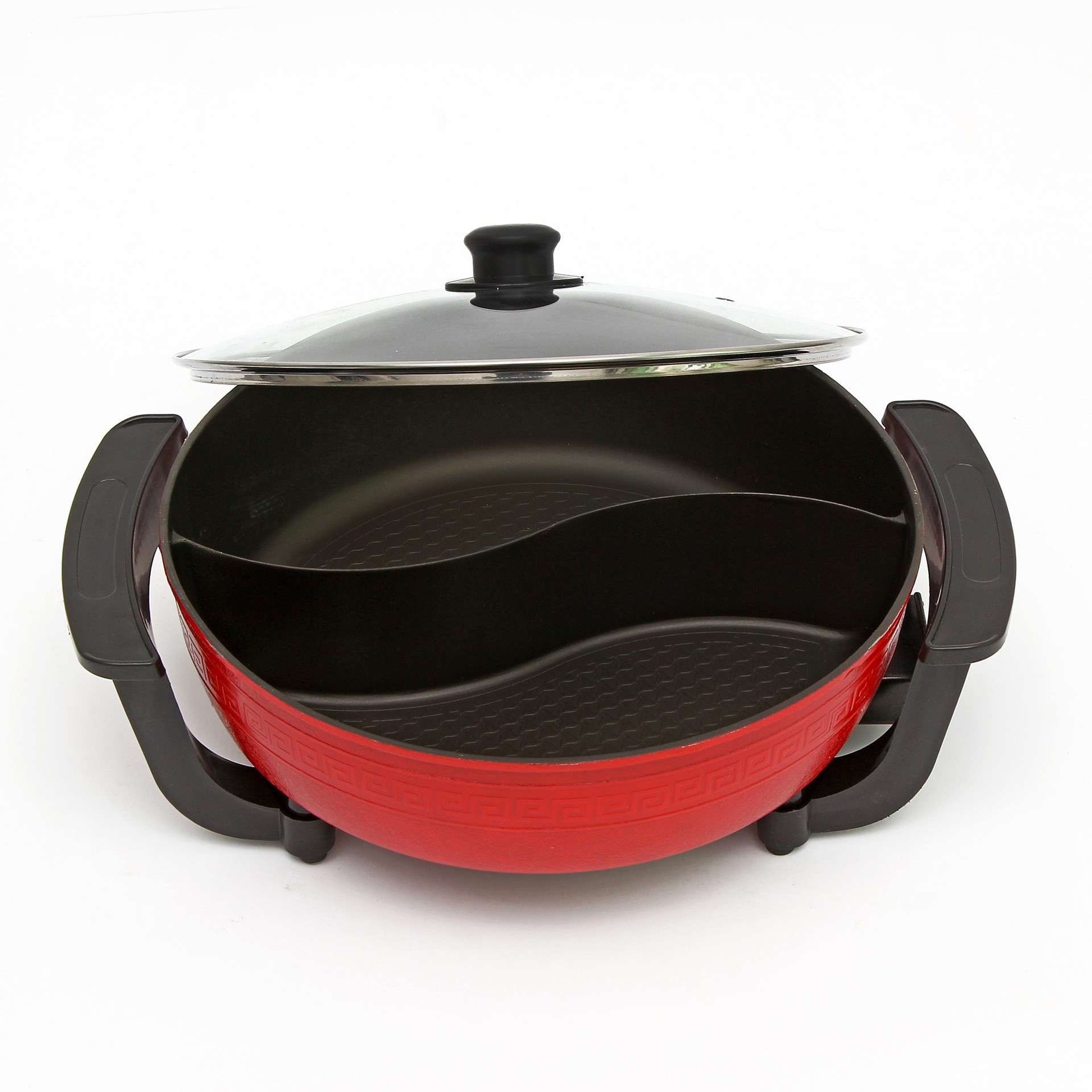 鸳鸯电火锅电煮锅火锅厨房电器大容量双味涮锅不粘锅礼品批发厂家