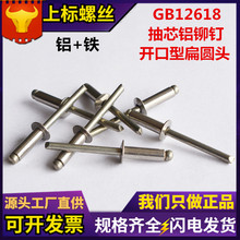 GB12618抽芯铝铆钉 开口型圆头抽心拉铆钉铝合金装潢钉M3.2M4M5M6