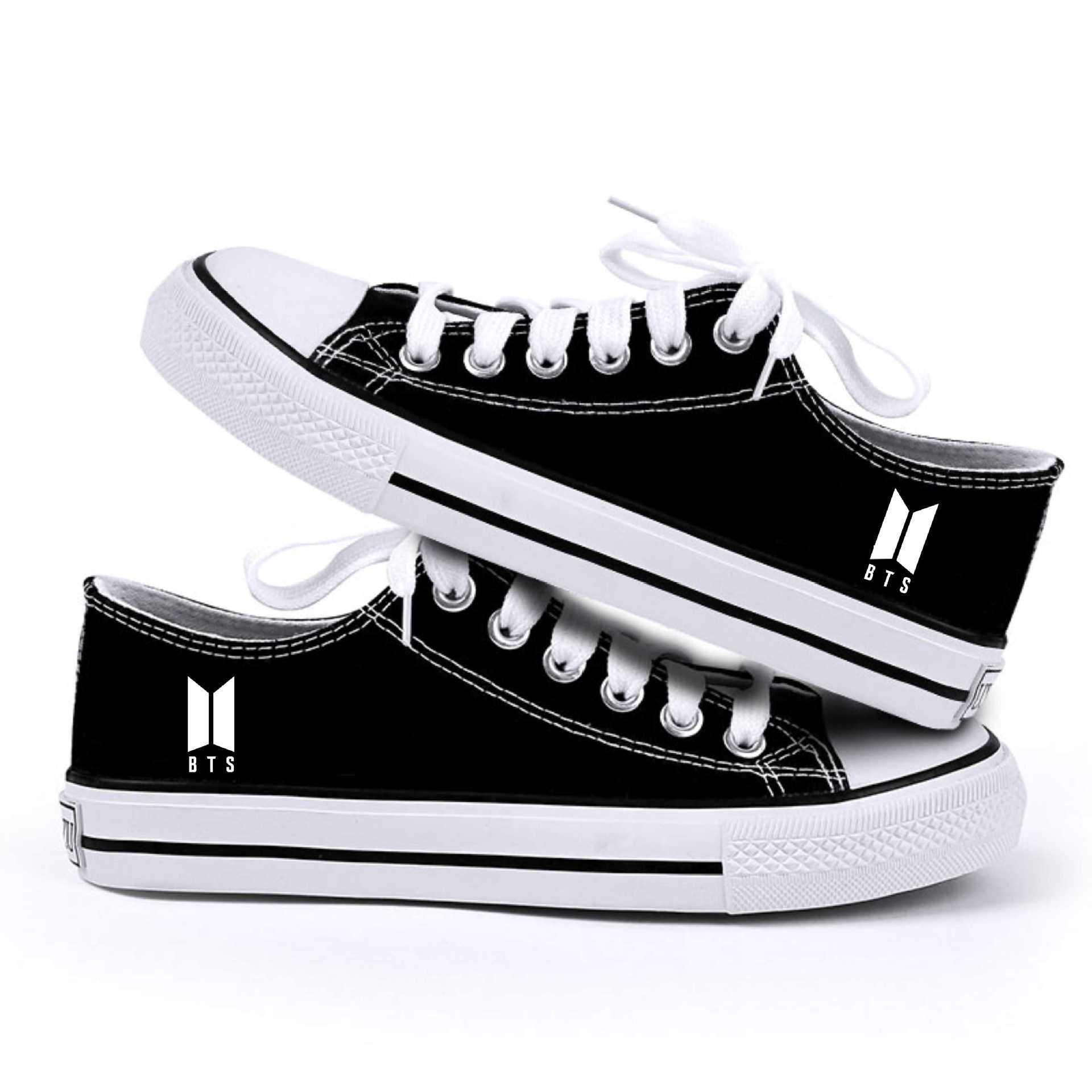 防弹少年团田征国金泰亨同款 舒适透气低帮帆布鞋学生男女款-阿里巴巴