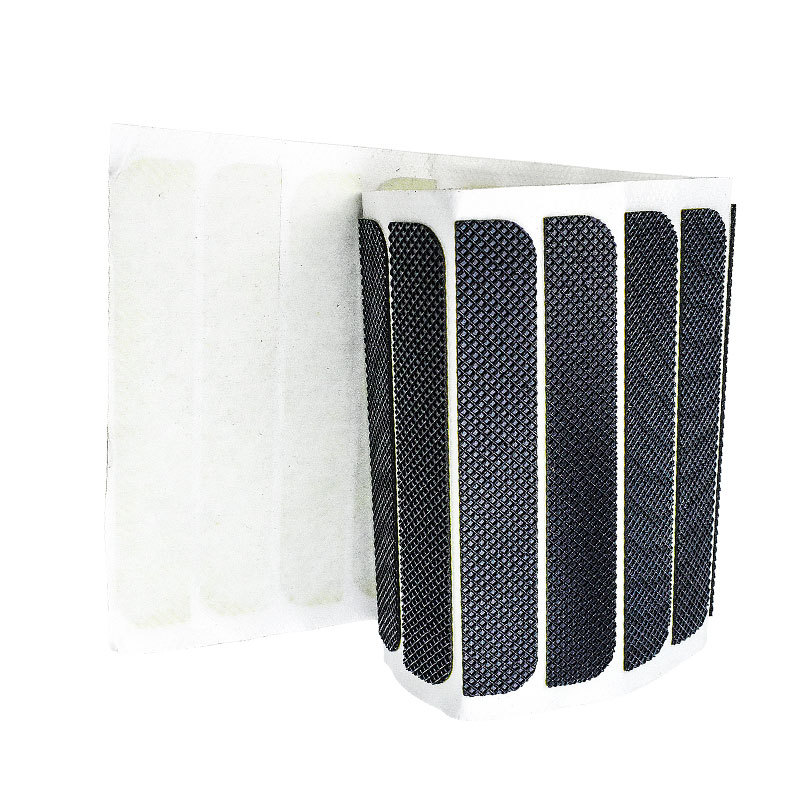 批发网格黑色长方形橡胶垫片自粘背胶 网格防滑橡胶垫 可定制