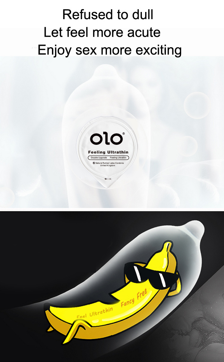 olo英文版玻尿酸避孕套 超薄001安全套 成人情趣计生用品批发外贸