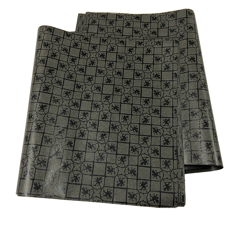 棉纸薄页纸颜色定制批量生产灰底印刷黑色巧克力包装防污染包装纸