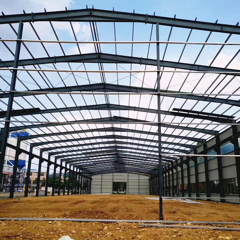 钢构料棚 工地圆弧彩钢大棚临时仓库 户外彩钢结构可移动钢构雨蓬