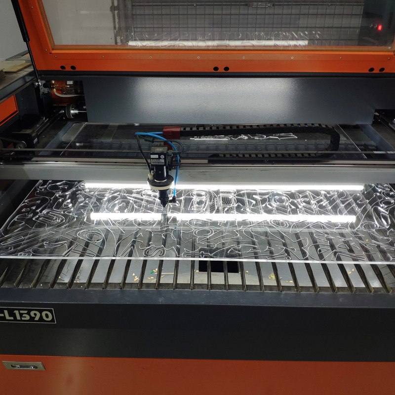 亚克力广告水晶字有机板激光雕刻切割机 木板塑料激光切割机