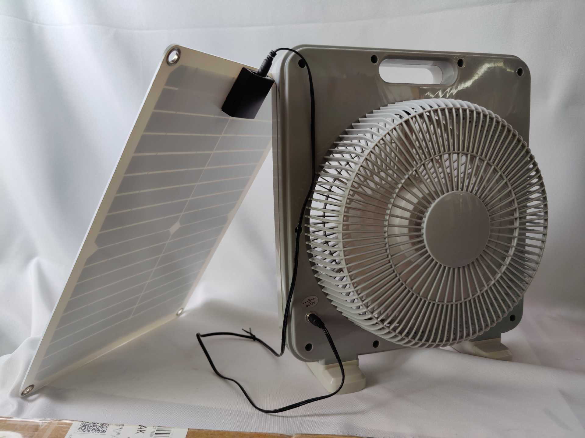 50w太阳能板加50w太阳能风扇户外充电风扇大吹风6小时鸿运扇