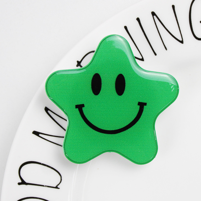 五角星滴胶手机支架笑脸折叠支架懒人桌面支架网店小礼品支架