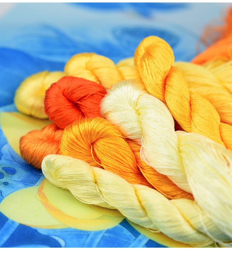 苏绣绣线常用大支绣花线缠花绒花 桑蚕丝线 真丝手工刺绣绣花线