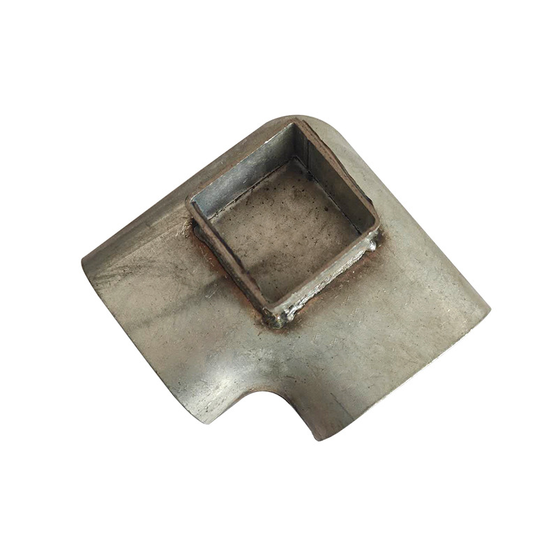 现货批发组装护栏配件 40*80腰圆90度弯转40方立柱 锌钢护栏配件