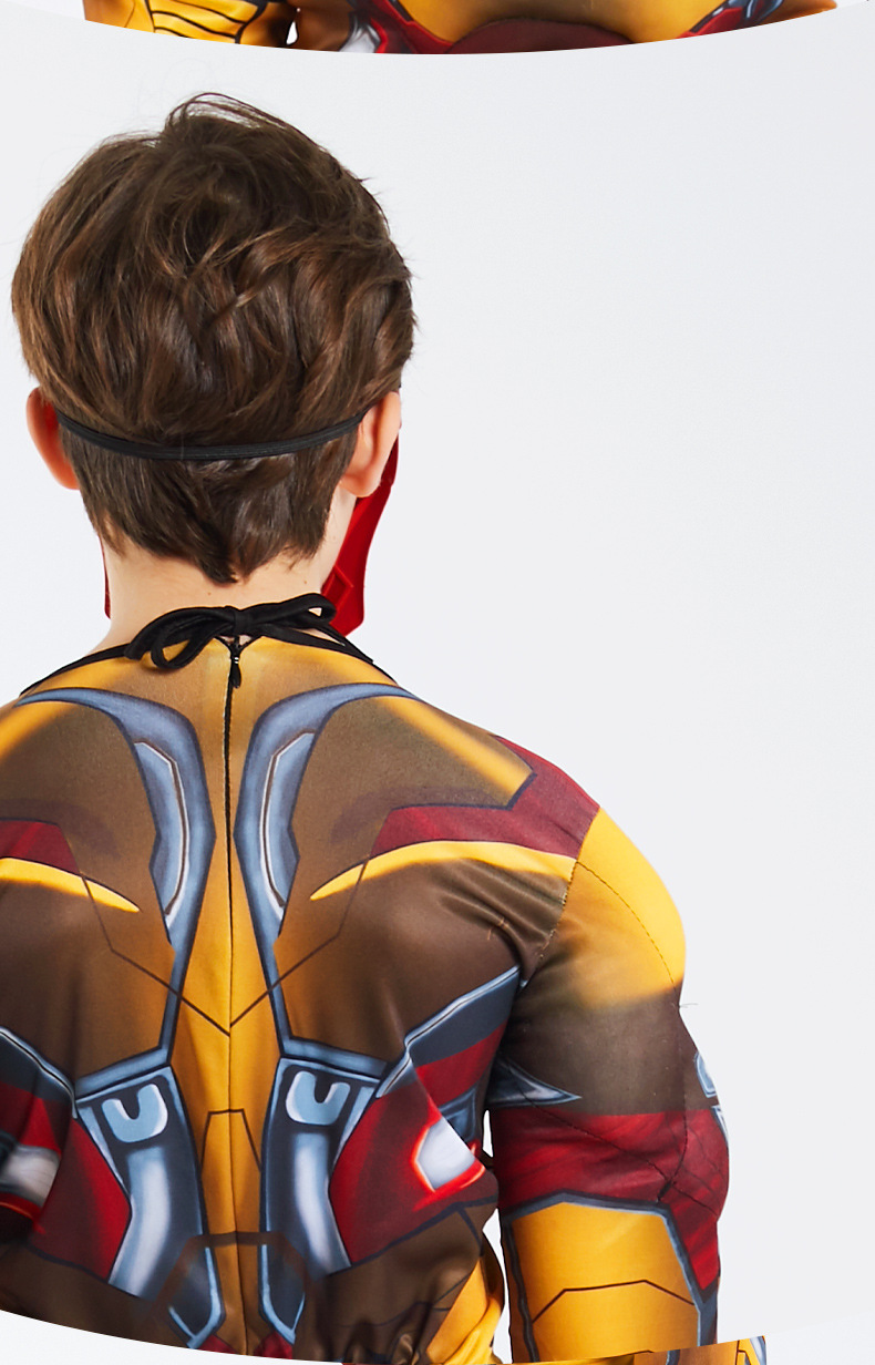 万圣节儿童cosplay服装超级英雄钢铁侠雷神美国队长蝙蝠侠演出服