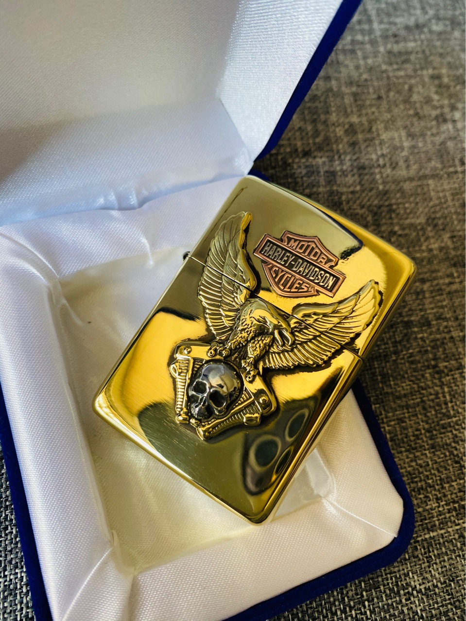 zippo打火机 哈雷立鹰发动机